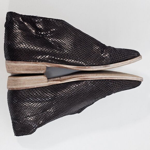 Free People Textured Royale Flat Boho Western Shoes Black EU size 38/ US size 8 - Picture 9 of 10